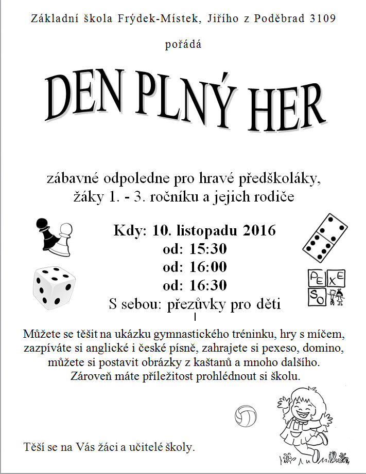 Den plný her
